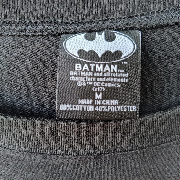 DC Comics Sequin Batman Logo Women's Sweatshirt, M - Picture 3 of 7